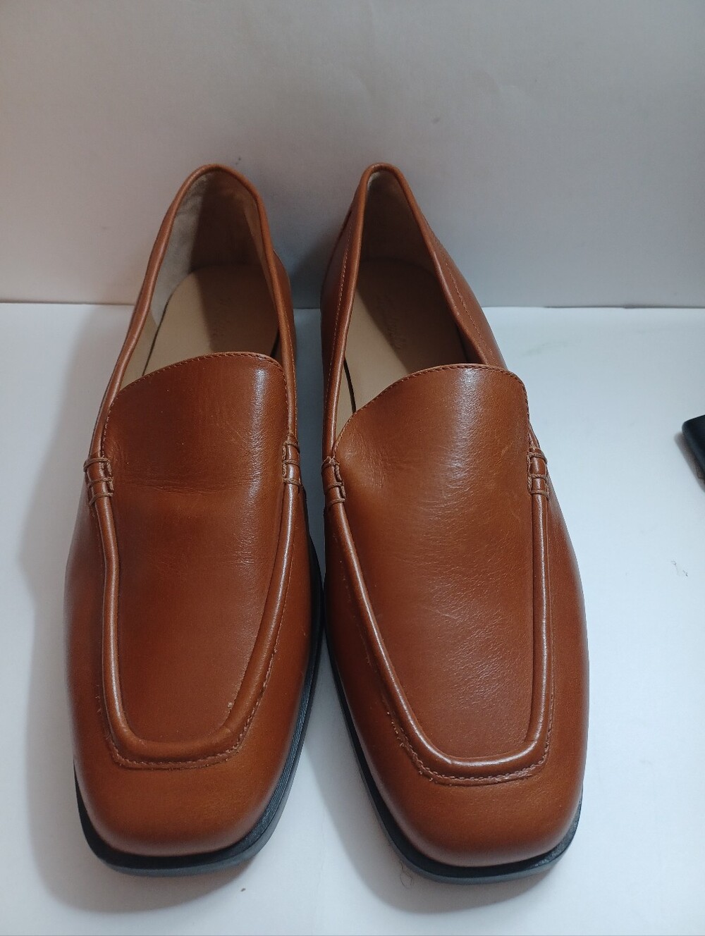 Madewell Womens The Bennie Leather Loafer In Warm Coffee Pre-owned Size 9.5
